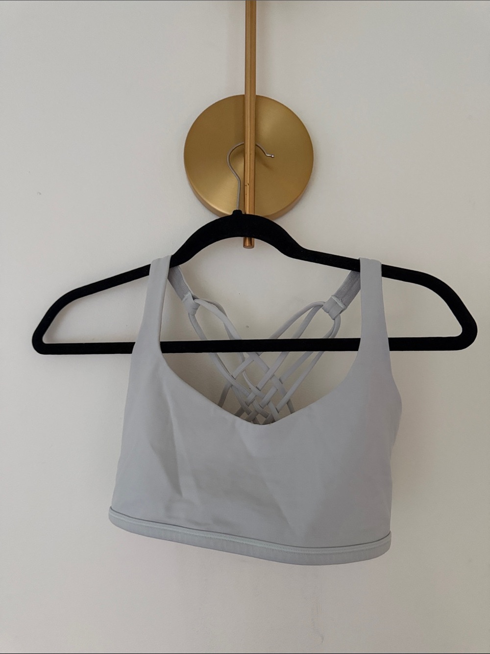 lululemon Free to Be Light Blue Strappy Back Sports Bra